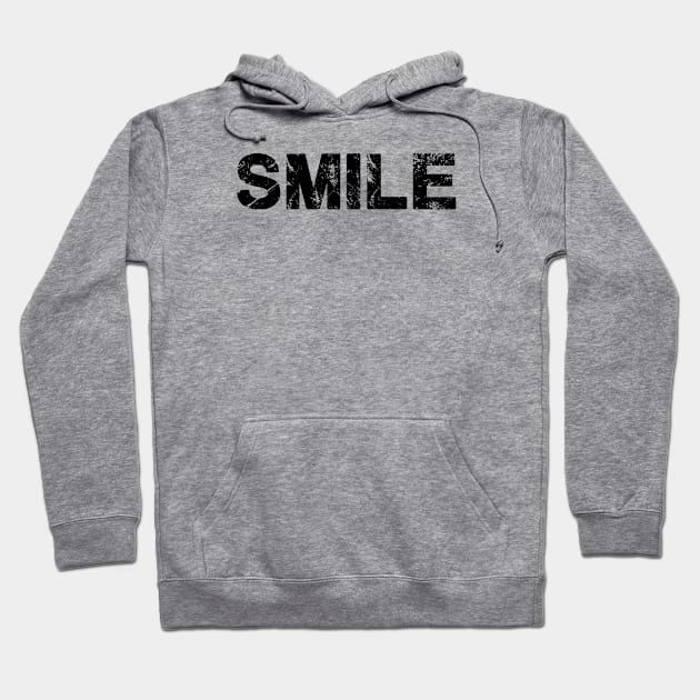 Smile // Typography Design Retro Style Hoodie by OlasyMasy